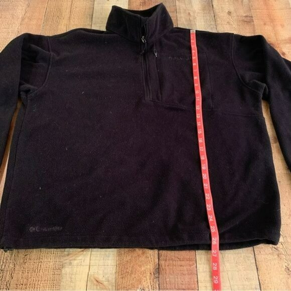 Columbia mens size XL fleece quarter zip pullover jacket in black - Picture 3 of 8